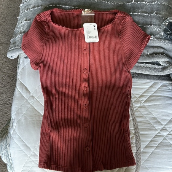 Free People Most Wanted Cardi in Terra Cotta. NWT! - Picture 4 of 4